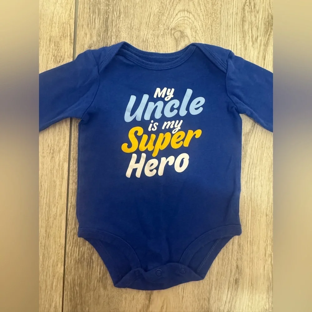 Carter's Blue My Uncle is my Superhero Onesie